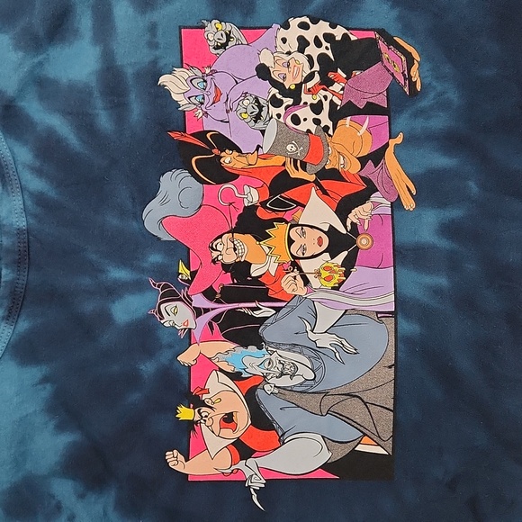 DISNEY VILLAINS Tie Dye screen print Tank top OSFM - Picture 3 of 14